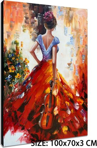 zoinart Hand Painted Large Canvas Wall Art 48x24 Inches Abstract Wall Paintings Contemporary Texture Wall Art Wharf Landscape Artwork Living Room Bedroom Wall Decor Ready to Hang in Kuwait