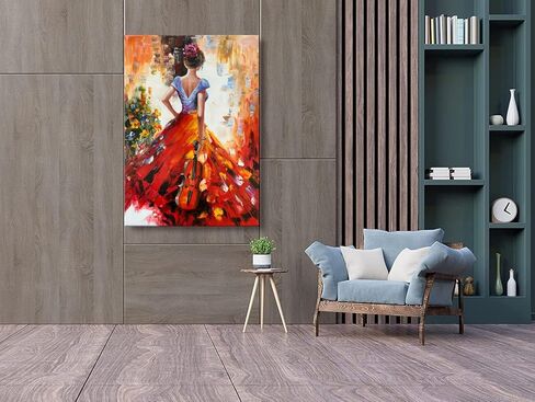 zoinart Hand Painted Large Canvas Wall Art 48x24 Inches Abstract Wall Paintings Contemporary Texture Wall Art Wharf Landscape Artwork Living Room Bedroom Wall Decor Ready to Hang in Kuwait