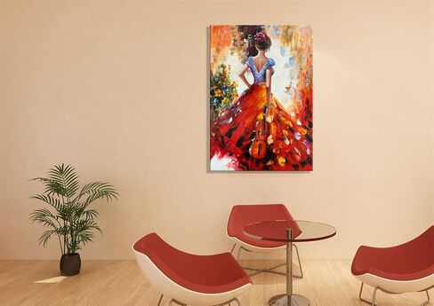 zoinart Hand Painted Large Canvas Wall Art 48x24 Inches Abstract Wall Paintings Contemporary Texture Wall Art Wharf Landscape Artwork Living Room Bedroom Wall Decor Ready to Hang in Kuwait