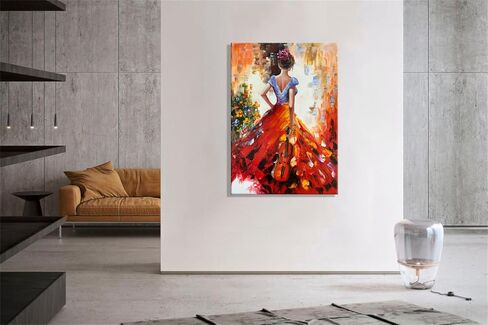 zoinart Hand Painted Large Canvas Wall Art 48x24 Inches Abstract Wall Paintings Contemporary Texture Wall Art Wharf Landscape Artwork Living Room Bedroom Wall Decor Ready to Hang in Kuwait