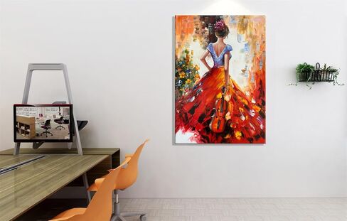 zoinart Hand Painted Large Canvas Wall Art 48x24 Inches Abstract Wall Paintings Contemporary Texture Wall Art Wharf Landscape Artwork Living Room Bedroom Wall Decor Ready to Hang in Kuwait