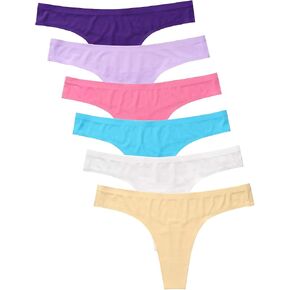 GNEPH Womens Underwear Thongs Low Rise Seamless Thong Stretch Invisible Bikini Thongs Panties Multipack in Kuwait
