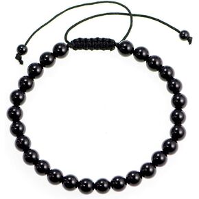 BEADS HUB لمعان ذهبي طبيعي سبج دائري ناعم خرز 8 ملم سوار قابل للتعديل TB-39 للفتيات، الرجال، النساء، الأصدقاء، الهدايا، الأولاد، شريط الصداقة in Kuwait