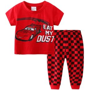 Toddler Boys Long Sleeve Rocket Dinosaur Pajamas Sets Pjs Cotton Sleepwear Infant Kids in Saudi Arabia
