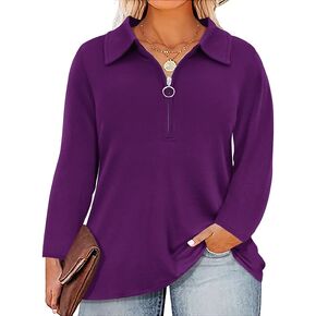 RITERA Plus Size Tops For Women Lace Long Sleeve Blouses Casual Loose Tunic Fall Dressy Shirts XL-5XL