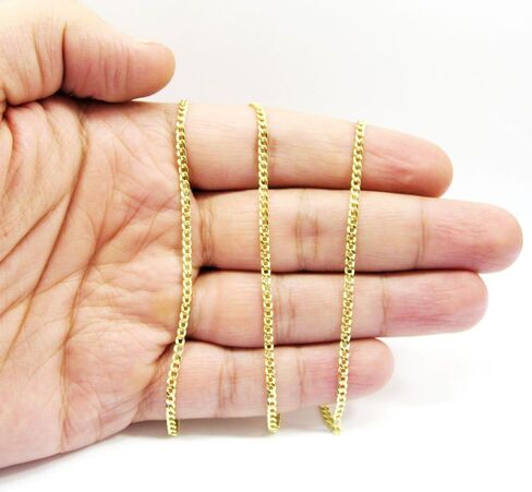 قلادة Orostar من الذهب الأصفر عيار 10 قيراط مقاس 2 ملم، مقاس 16 بوصة - 30 بوصة in Kuwait