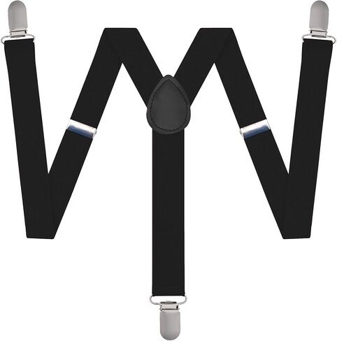 Suspenders for Men - Adjustable Size Elastic 1 inch Wide Y Shape Costume Suspenders Women Mens Suspenders Heavy Duty Clips in Saudi Arabia