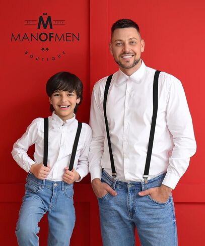 Suspenders for Men - Adjustable Size Elastic 1 inch Wide Y Shape Costume Suspenders Women Mens Suspenders Heavy Duty Clips in Saudi Arabia