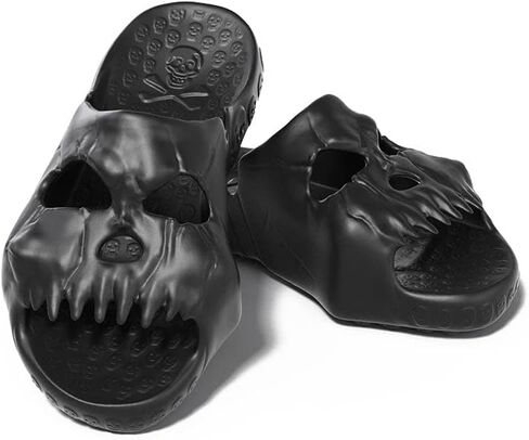 صنادل Hello Slippers على شكل جمجمة، شباشب سحابية من مادة EVA فائقة النعومة وصديقة للبيئة للنساء والرجال في الداخل والخارج in Kuwait