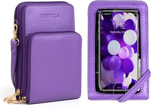 Crossbody Cellphone Purse Women Touch Screen Bag RFID Blocking Wallet Handbag Shoulder Strap in Kuwait
