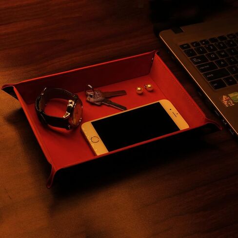Socospace Valet Tray Organizer,EDC Tray,Catchall Tray for Jewelry,Wallets,Watches,Keys, Coins,Cell Phones,Glasses,Nightstand Tray Perfect for Nightstand,Entryway Table,Desk,Key Tray,Home Decor in Saudi Arabia