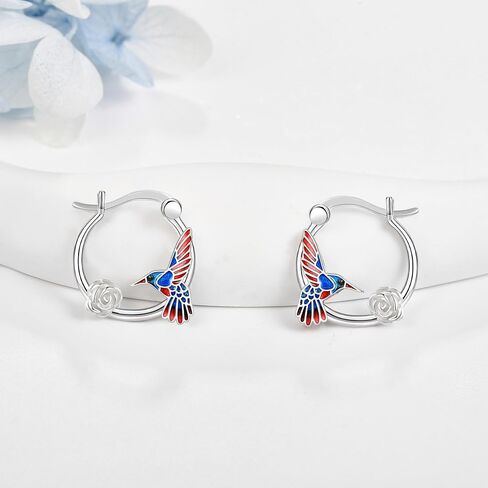 Fox/Pig/Mushroom/Cat Earrings Sterling Silver Cute Hoop Earrings Animal Jewelry Gifts for Women Daughter in Kuwait