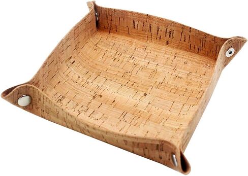 boshiho Valet Tray للرجال، مجوهرات جلدية Catchall مفتاح الهاتف عملة صندوق تغيير العلبة بجانب السرير صندوق تخزين (جلد الحصان المجنون - بني داكن) in Kuwait