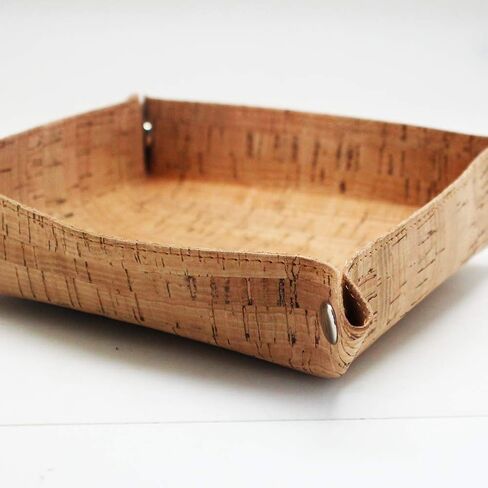 boshiho Valet Tray للرجال، مجوهرات جلدية Catchall مفتاح الهاتف عملة صندوق تغيير العلبة بجانب السرير صندوق تخزين (جلد الحصان المجنون - بني داكن) in Kuwait