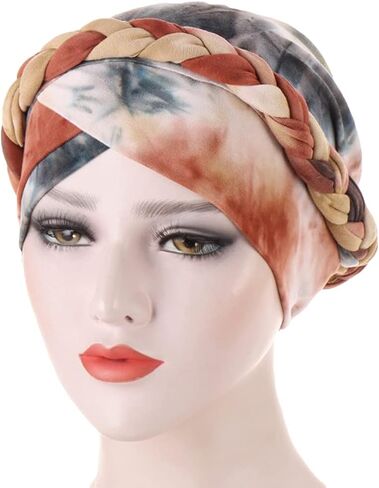 3 Pack Womens Printed Turban Hat Head Wraps Covers Chemo Cancer Beanies Cap Headwear in Kuwait