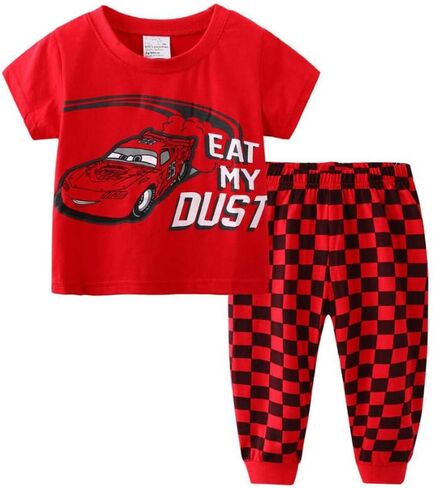 Toddler Boys Long Sleeve Rocket Dinosaur Pajamas Sets Pjs Cotton Sleepwear Infant Kids in Saudi Arabia