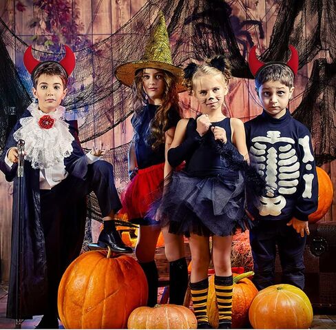 عصابة رأس قرون الشيطان وذيل الشيطان الأحمر ربطة عنق الشيطان إكسسوارات زي للنساء والفتيات لحفلات الهالوين الشيطان الشيطان التنكرية in Kuwait