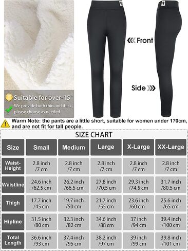 URATOT 3 Pack 280g Fleece Lined Legging Winter Warm Leggings Women High Waisted Stretchy Thick Cashmere Slim Thermal Pants in Saudi Arabia