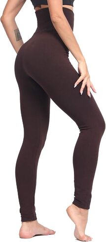LUOYANXI High Waist Fleece Lined Leggings for Women Winter Warm Leggings Thick Tummy Control Leggings in Saudi Arabia