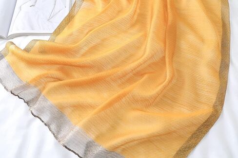 WINCESS YU وشاح حريري التوت بلون سادة للنساء بطانية ناعمة شال شاش الشاطئ والأوشحة والأغطية لجميع المواسم in Kuwait