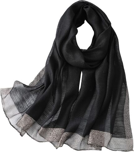 WINCESS YU وشاح حريري التوت بلون سادة للنساء بطانية ناعمة شال شاش الشاطئ والأوشحة والأغطية لجميع المواسم in Kuwait