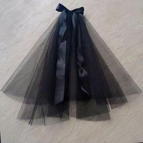 Unique Charm! Stylish Halloween Gothic Vampire Necklace and Double-Layered Veil Costume Set for Girls or Women in Kuwait