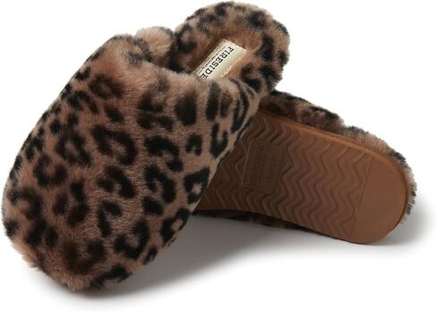 Fireside by Dearfoams Women's Shelly Beach All Over Genuine Shearling Easy on/Off Scuff in Saudi Arabia