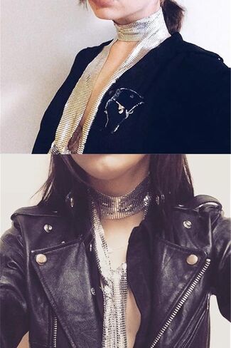 لومادو وشاح لامع لامع لامع لامع وعصري أقراط متدلية وكره ديسكو للبنات، فضي، مقاس واحد in Kuwait