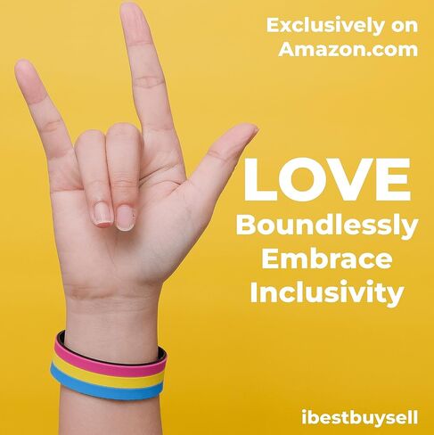 Pansexual Pride bracelet silicone - Flag Rubber Stuff Help you to express yourself be proud of who are and support friends family Pink in Saudi Arabia