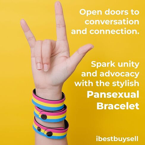 Pansexual Pride bracelet silicone - Flag Rubber Stuff Help you to express yourself be proud of who are and support friends family Pink in Saudi Arabia