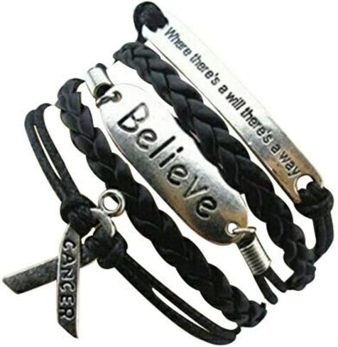 Cancer Awareness Bracelet, Believe Bracelet, Infinity Bracelet, Gift For Survivors in Saudi Arabia