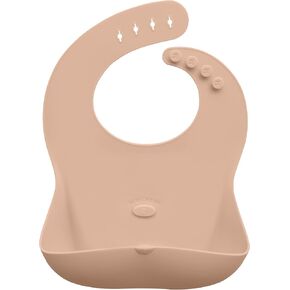 Abiie Ruby Wrapp Silicone Bibs for Babies with Front Pocket - Waterproof Bib - Stain Resistant - Silicone Toddler Bibs in Kuwait