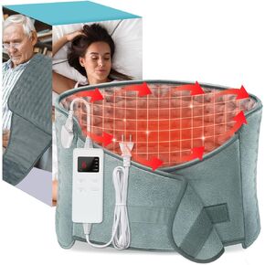 Heating Pad for Back Pain, Electric Heating Pad with 6 Heat Options 4 Auto-Off Timers, Instant Heat Wrap Belt for Period Cramps, Menstrual Pain, Neck and Shoulders, Best Christmas Birthday Gifts in Kuwait