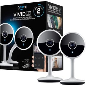 Geeni Vivid Indoor Smart WiFi Security Camera - 1080p HD Surveillance with 2-Way Speaker, Motion Sensor, and Night Vision - Compatible with Alexa and Google Assistant