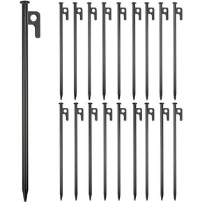 اوتاد خيمة من باوز مقاس 15.7 انش من الستيل المعدني شديد التحمل، اوتاد خيمة التخييم غير قابلة للكسر وغير مرنة لرحلات الخيام في الهواء الطلق ومظلة القنب الكبيرة الصلبة الارضية الصخرية in Kuwait