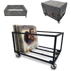 Vinyl Record Storage Holder Black - Vinyl Storage Rack 70 Album Holder Display Stand - Book and Record Album Storage - Album and LP Storage Organizer…