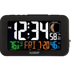 La Crosse Technology 617-1485B Atomic Color Alarm Clock with USB Charging Port in Kuwait