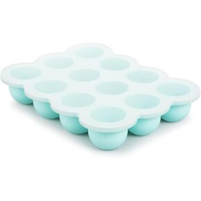 Silicone Baby Food Freezer Tray 2Pack Perfect Food Storage Containers for Homemade Baby Food, Fruit Purees, Breastmilk, Vegetable (Grey + Tan) in Kuwait