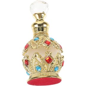 Kisangel Perfume Bottle Egyptian Perfume Bottles Vintage Decor Travel Perfume Empty Perfume Bottles Decorative Essential Oil Bottle Retro Perfume Bottle Metal Rose Gold Empty Spray Bottle