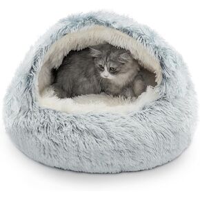 CATISM Cat Bed, Cat Beds for Indoor Cats with Covered Hooded in Kuwait