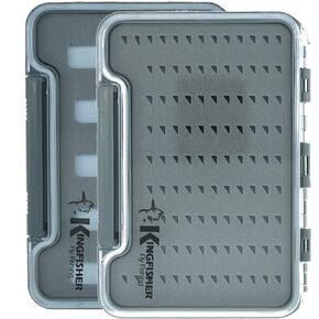 Super Slim Waterproof Fly Box Foam Insert Medium Foam A & B, Grey Box, 2 Pack in Kuwait