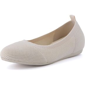 CUSHIONAIRE Women's Whiz hidden wedge Knit Flat with +Memory Foam and Wide Widths Available