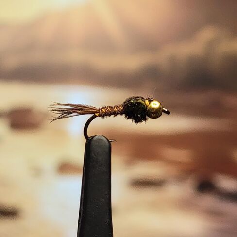 حورية ذيل الدراج ذات رأس الخرزة - الذبابة الرطبة - الحجم # - عبوة من 3 - جودة مربوطة يدويًا - سمكة الذبابة لسمك السلمون المرقط، والباس، والبلوجيل، والكرابي، والرمادي، وغيرها من أسماك الألعاب - شركة Golden Tippet Fly Co. in Kuwait