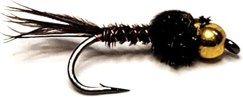 حورية ذيل الدراج ذات رأس الخرزة - الذبابة الرطبة - الحجم # - عبوة من 3 - جودة مربوطة يدويًا - سمكة الذبابة لسمك السلمون المرقط، والباس، والبلوجيل، والكرابي، والرمادي، وغيرها من أسماك الألعاب - شركة Golden Tippet Fly Co. in Kuwait