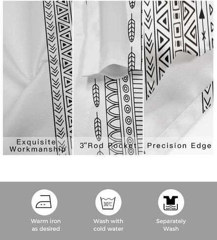 Black White Valance Boho Window Valances for Kitchen,Stripe Curtain Valance with Tassel,Scalloped Valance Rod Pocket Bathroom Window Treatment for Living Room Bedroom Ethnic Short Curtains 54x18In in Saudi Arabia