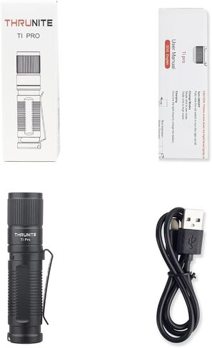 ThruNite Ti Pro AA ومصباح يدوي صغير قابل لإعادة الشحن، 1012 لومن عالي، مصباح يدوي ساطع ولكنه صغير قوي للاستخدام في الهواء الطلق وEDC in Kuwait