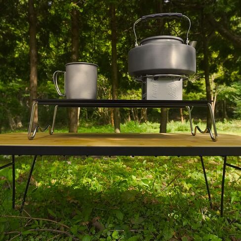 NANGOGEAR Aluminum Camping Table L13.4'' x W6.7'' x H3.1'' with Storage Bag (20201,20203,20204) (for CB-JCB (Black, 20203-BK)) in Kuwait