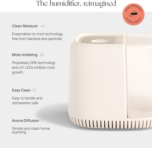 مرطب الحضانة كانوبي، مرطب الحضانة الأبيض، وقت التشغيل 36 ساعة، خزان سعة 2.5 لتر - ينتج رطوبة نظيفة ومرشحة لترطيب حضانة الأطفال. يشتمل على سلكين طاقة ومحول من الروائح in Kuwait