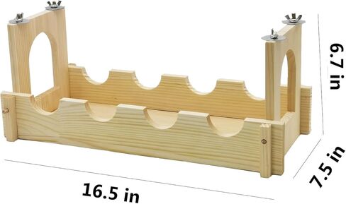Acsist Suspension Chinchilla Bridge Rat Wooden Hanging Playing Platform Toy Hedgehogs Cage Accessories for Sugar Gliders Rats in Kuwait