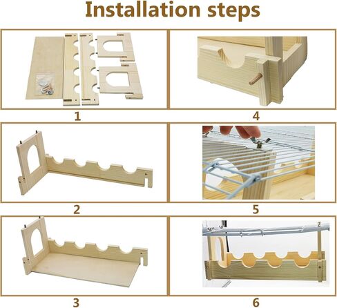 Acsist Suspension Chinchilla Bridge Rat Wooden Hanging Playing Platform Toy Hedgehogs Cage Accessories for Sugar Gliders Rats in Kuwait